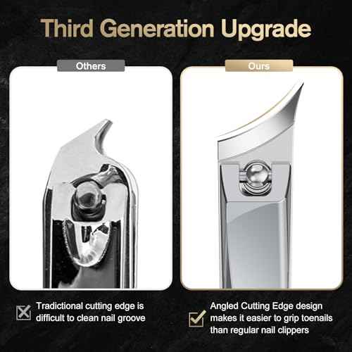 FERYES Ingrown Nail Clipper - Slant Curved Blade Nail Clipper for Thick Toenails and Ingrown Nails, Podiatrist Toenail Clippers for Seniors and Men