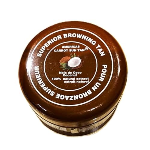 Coconut - Fast tan accelerator with Coconut, Carrot & Henna - Deep Browning Cream, Moisturizing Tanning lotion for Beach or Sun Bed
