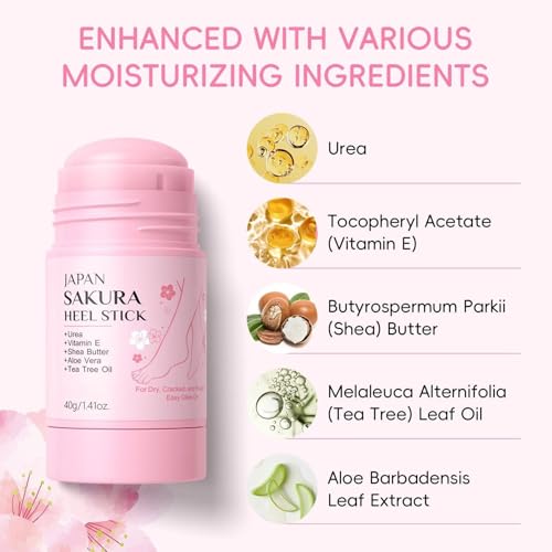 Sakura Heel Balm Stick for Cracked Feet & Dry Skin