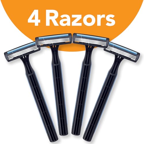 BIC Comfort 3 Disposable Razors for Men, Perfect Razors For a Smooth and Comfortable Shave, 4 Disposable Razors With 3 Blades, 4 Count Shaving Kit