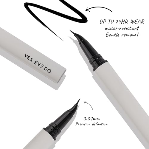 Curved Tip Liquid Eyeliner Pen - Ultra-Fine Precision Black