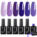 Beetles Purple Gel Nail Polish Set, and Dark Blue Gel,