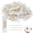 Meanhoo 500 Count Individually Wrapped Cotton Swabs - Travel & Hygiene Pack of 100 (5 Each)