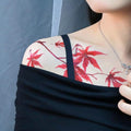 6 Sheet Watercolor Leaf Temporary Tattoos for Women