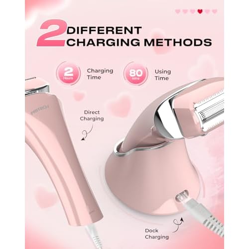Electric Razor for Women Rechargeable Wet Dry Electric Shaver for Women, Waterproof Lady Shaver for Legs Arm Underarm Bikini Public Body Razor with One Extra Foil Blade