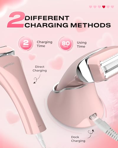 Women’s Electric Razor - Wet & Dry Shaver with 3 Blades - Pink Variation