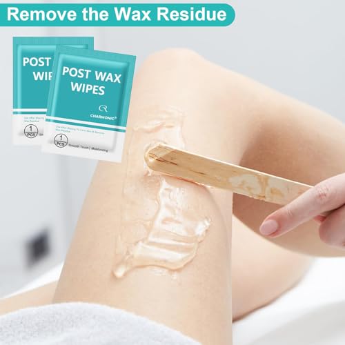 25 Pcs Post Wax Oil Wipes, Wax Remover for Skin Cleanser, After Waxing Care Reduces Redness, Removes Residue, Body & Facial Post Waxing Treatment, Post Wax Care Refill Pack for All Hair Removal