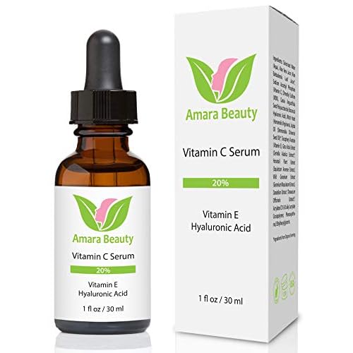 Vitamin C Serum for Face 20% with Hyaluronic Acid & Vitamin E, 1 fl. oz. (Pack of 2)