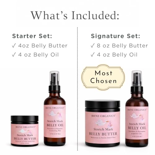 Belly Bundle Organic Stretch Mark Cream & Oil (Large)