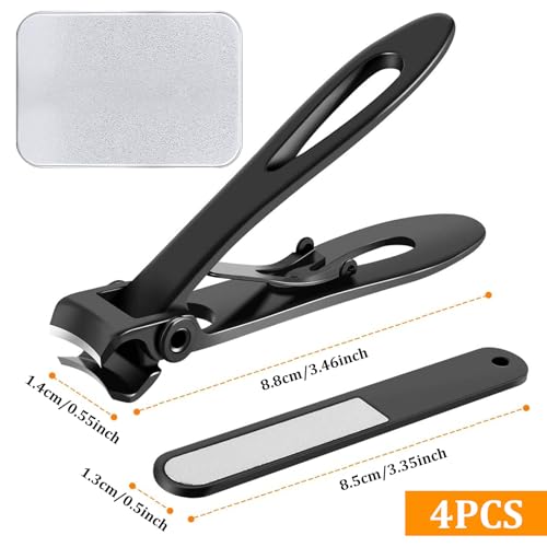 Thick Nail Clippers 15mm Wide Jaw Nail Cutter for Thick Toenail Stainless Steel Heavy Duty Toenail Clippers with Curved Blades Large Toenail Clippers for Men Seniors Elderly