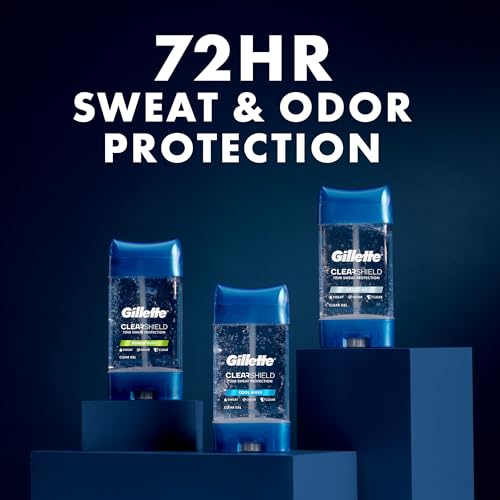 Gillette Clear Gel Antiperspirant Deodorant Men 72hr 3 Pack