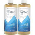 Home Health Original Castor Oil,Promotes Healthy Hair And Skin,Natural Skin Moisturizer - Pure,Cold Pressed,Non-GMO,Hexane-Free,Solvent-Free,Paraben-Free,Vegan - 32 fl oz,(Pack of 2)