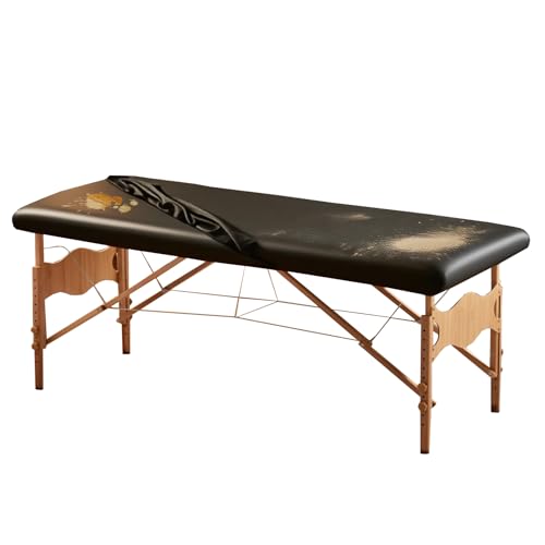 Leather Massage Table Cover Protector,Washable & Stain-Resistant for Tattoo/Spa/Massage/lash Bed Cover,Waterproof Vinyl Massage Table Cover(68-76" x29-35)