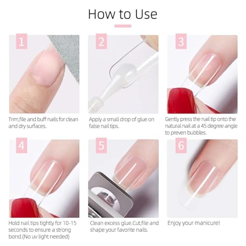 Maigitur 30ML Strong Nail Glue for Press-On & Acrylic Nails, Quick Dry, Long Lasting, No UV Light Needed (Nail Bond Brush)