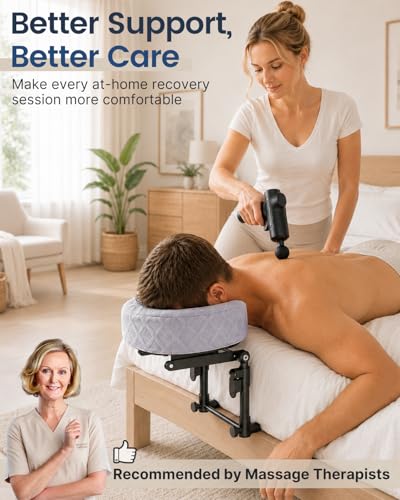 Adjustable Massage Headrest for Bed with Memory Foam
