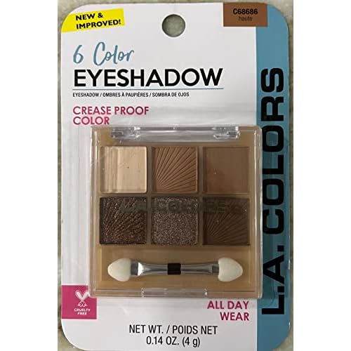 L.A. COLORS 6 Color Eyeshadow C68686 Haute