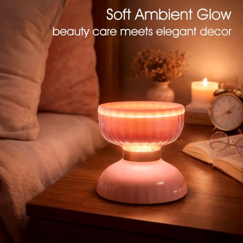 Rechargeable Electric Makeup Brush Cleaner with Night Light - Pink