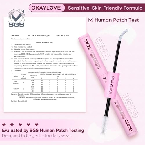 OKAYLOVE Lash Cluster Glue 2-in-1 Bond & Seal, Waterproof