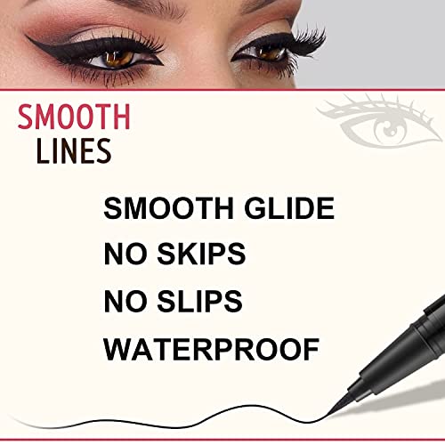 LAVONE Eyeliner-Liquid Waterproof Eyeliner Makeup | Quick Drying | Ultra-Fine Tip | Smudge-Proof Formula for Long-Lasting Eye Makeup ? Black