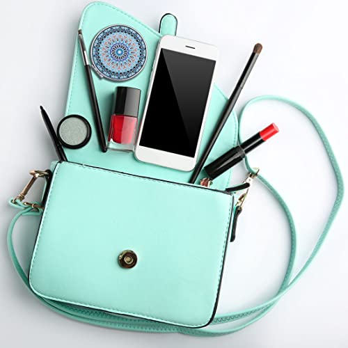Compact Folding Makeup Mirror 7cm Dual Magnification 6-Pack