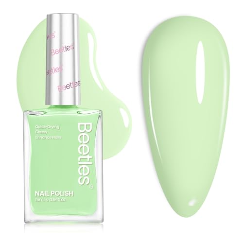Beetles Pastel Green Nail Polish - Quick Dry Mint 15ml