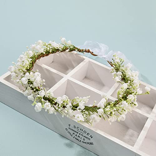 Adjustable Flower Crown Floral Headband for Weddings