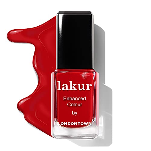 LONDONTOWN Lakur Red Nail Polish - Long-Lasting, Vegan