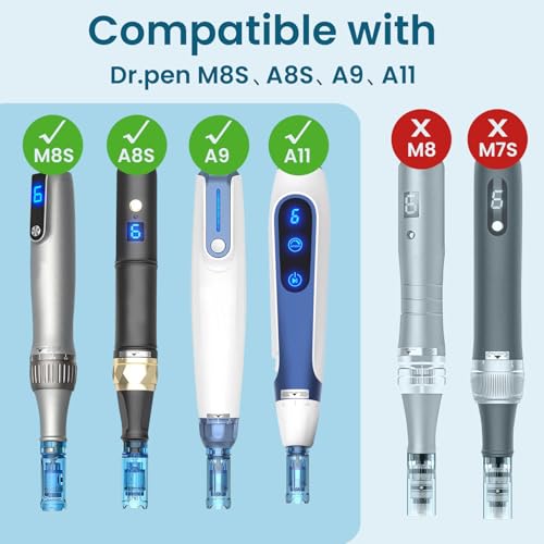 Microneedling Pen Cartridges 0.25mm for Dr Pen M8S/A11 (12-Pack)