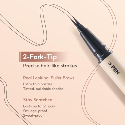 Waterproof Dual-Ended Brow Pen & Mascara - Grey Black