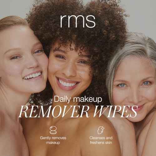 RMS Beauty Makeup Remover Wipes ? Gentle, Hypoallergenic Facial Cleansing Towelettes with Nourishing Ingredients, Effective for All Skin Types, Travel-Friendly, 30 Count Pack
