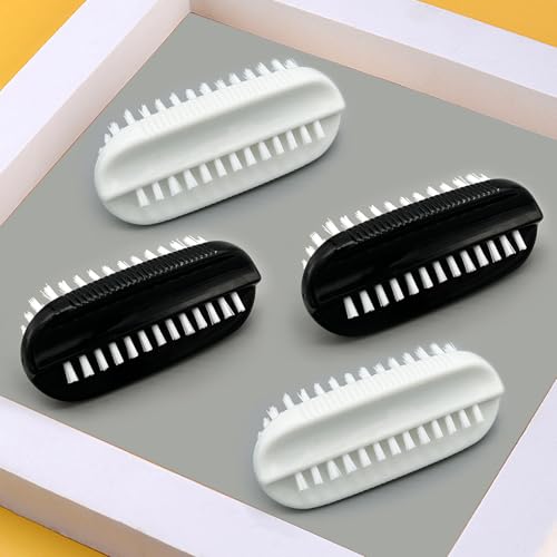 Two-Sided Nail Brush for Cleaning Fingernails - 4 Pack