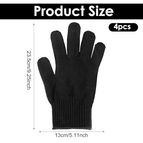 Heat Resistant Gloves for Hair Styling – 4 Pack