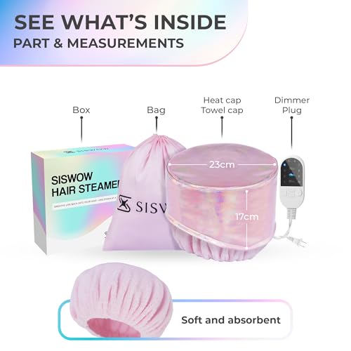 SISWOW Hair Steamer Cap - 10-Level Heat Deep Conditioning Treatment