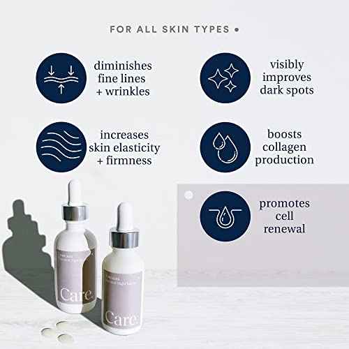 Care Skincare - Tireless Retinoid Serum for Face, Paraben-Free Vegan Night Serum with Hyaluronic Acid, Squalane, and Granactive Retinoid, Improves Dark Spots and Promotes Cell Renewal (1 oz)