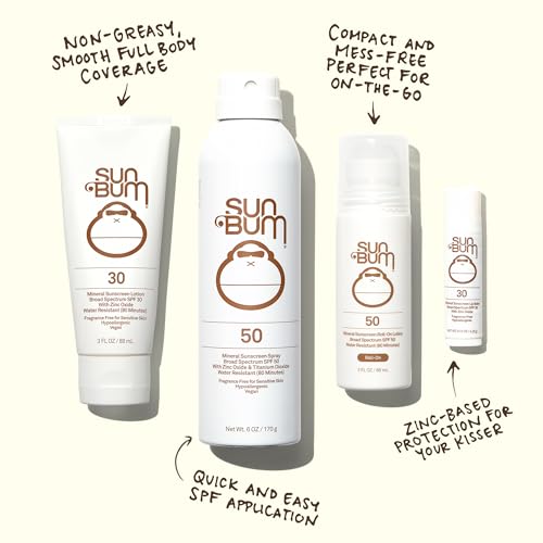 Sun Bum Sun Bum Mineral Spf 30 Sunscreen Spray and Spf 50 Lotion Vegan and Reef Friendly (octinoxate & Oxybenzone Free) Broad Spectrum Zinc Sunscreen With Uva/uvb, 2 Count