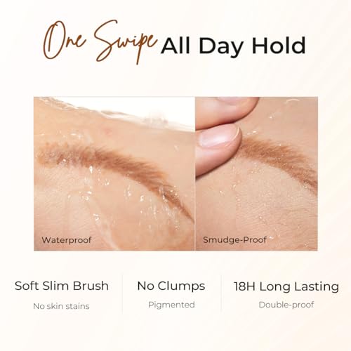 Sace Lady 2 in 1 Eyebrow Pencil & Eyebrow Gel, Dual-Ended Brow Pen & Eyebrow Brush for Fuller Brows, Fluffy & Precise, Waterproof Long-Lasting Eyebrow Pen for Women(03 Dark Brown)
