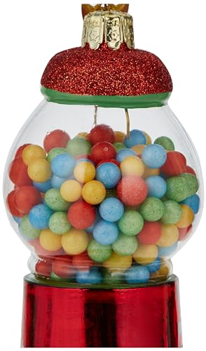 Kurt Adler 4-1/2-Inch Noble Gems Glass Gumball Machine Ornament for Christmas