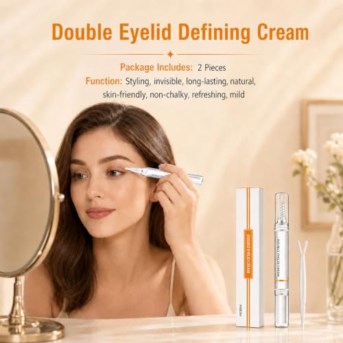 Baysea Double Eyelid Cream Stick - Waterproof Invisible Lift (2 Pack)