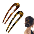 2 PCS Prestige French Hair Pin for Women, Acetate Twist Updos
