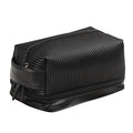 Makeup Bag, Large Double Layer Waterproof Travel Bag with Handle and Brush Compartment for Women (Black)
