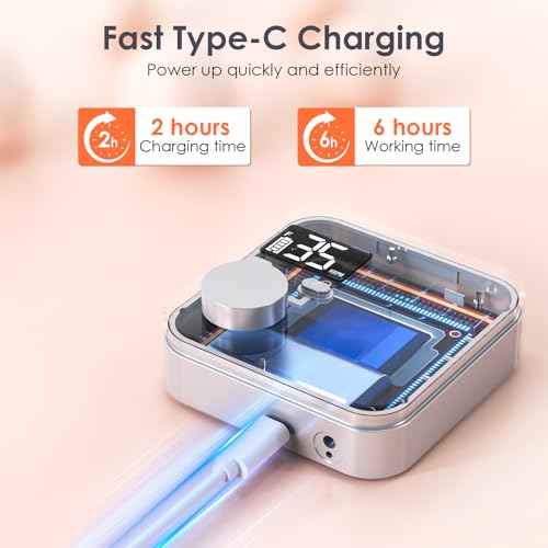 Delanie Electric Nail Drill Machine 35000 RPM, E File for Nails Professional with Magnetic Handpiece Holder, Rechargeable Electric Nail File with 7 bits & 36 Sanding Bands for Manicure Pedicure