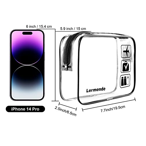 TSA Approved Clear Toiletry Bag 2-Pack - Travel Quart Size