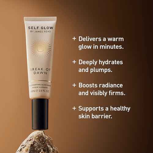 Self Glow by James Read - Break of Dawn Rejuvenating Glow Mask | Hyaluronic Acid, Squalane, Cacao Extract, Aloe Vera | Hydrate, Moisturize, Firm | Silicone + Drying Alcohol-Free (60mL | 2 fl oz)