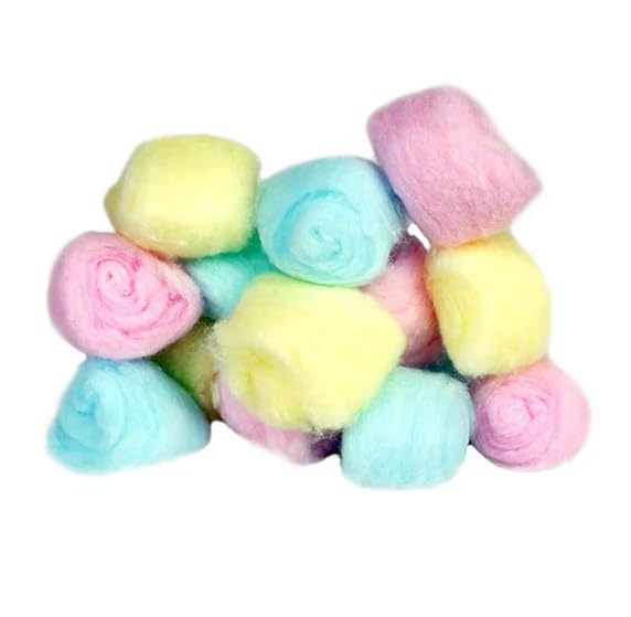 Yuktha Soft Multicolor Cotton Balls for Makeup & Skincare - 50 Pack