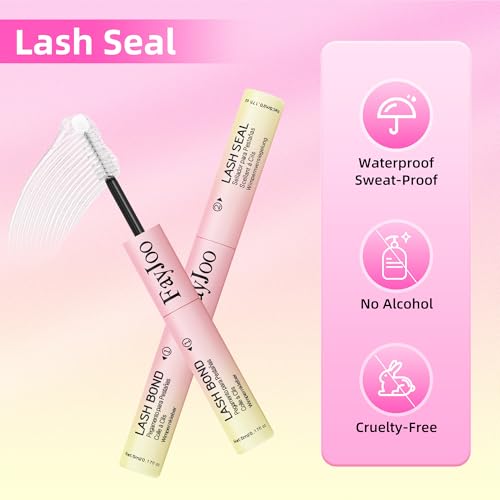 FayJoo 2-in-1 Lash Glue & Seal for DIY Cluster Lashes - Clear