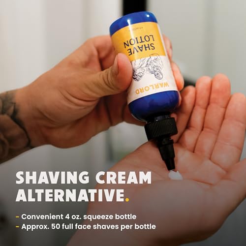 Warlord Shave Lotion ? Silky Smooth Razor Glide, Whisker Softening for a Closer Shave, Transparent No-Foam Formula for Precision, Southern Tobacco Scent, Men¡¯s Shaving Cream Alternative, 4oz