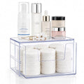 HOMETUK Clear Disposable Facial Towels Holder with Drawer – 1Pcs Acrylic Cotton Pad Dispenser for Bathroom & Vanity