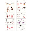 Halloween Temporary Face Tattoo Stickers - 10 Sheets