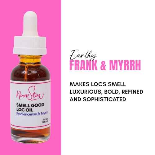 NappStar Frank & Myrrh Scented Smell Good Loc Oil, Aromatic Hair Fragrance for Dreadlocks and Natural Textured Hair, 1 Fl Oz