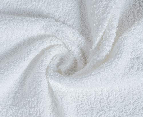 100% Cotton Washcloths 24 Pack - 12x12 Soft & Absorbent